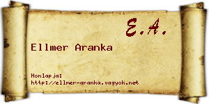 Ellmer Aranka névjegykártya